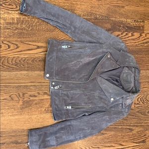 Grey Suede motorcycle jacket